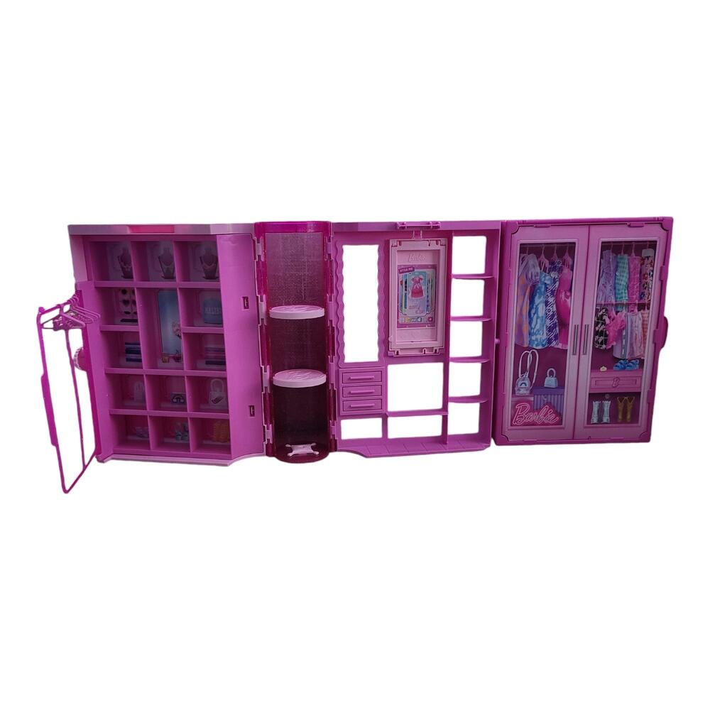 Empty 2024 Barbie Dream Closet Stool and Hangers No Accessories - Picture 6 of 11